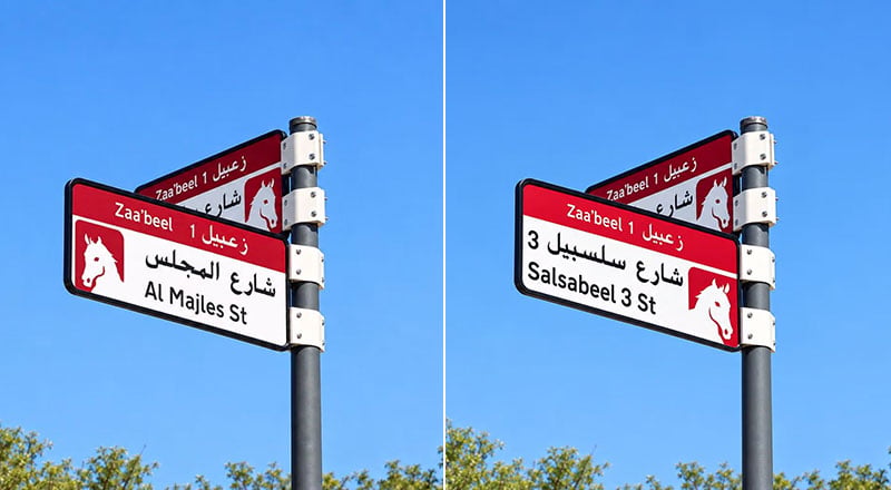 Dubai street signs are getting a colourful makeover